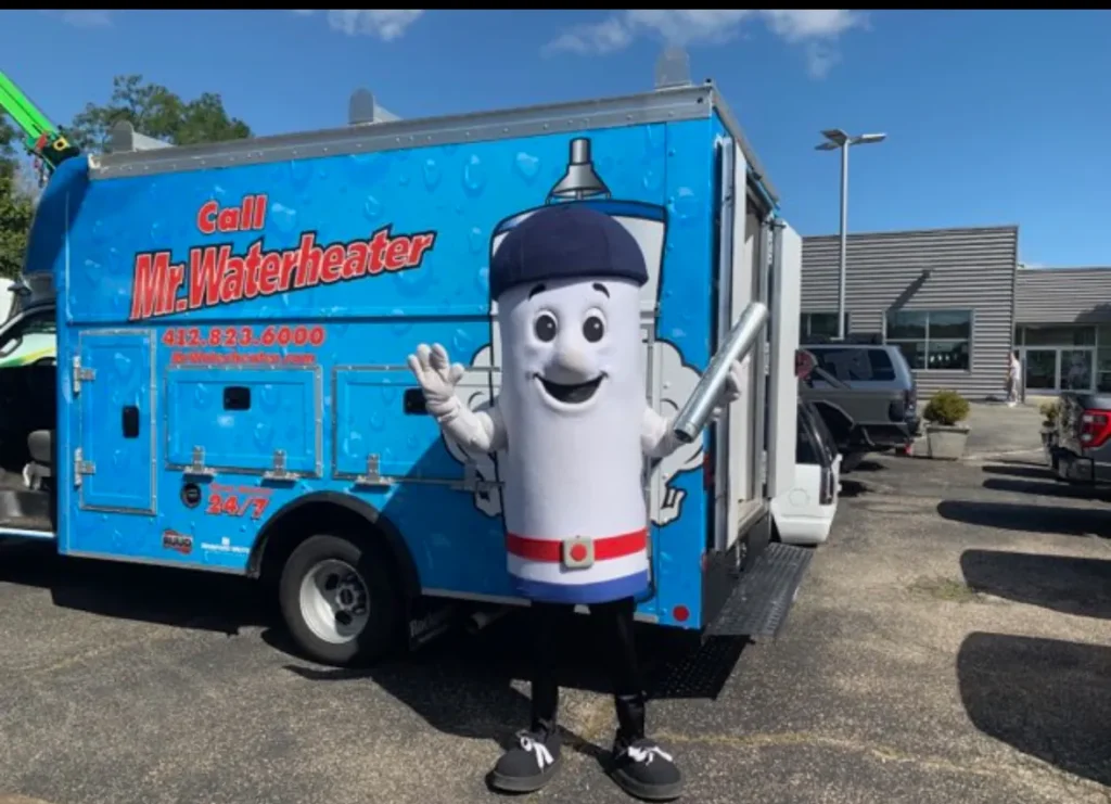 Mr Waterheater - Water heater questions and water heater truck with mascot